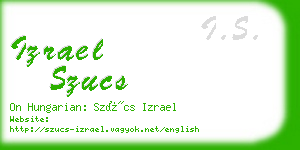 izrael szucs business card